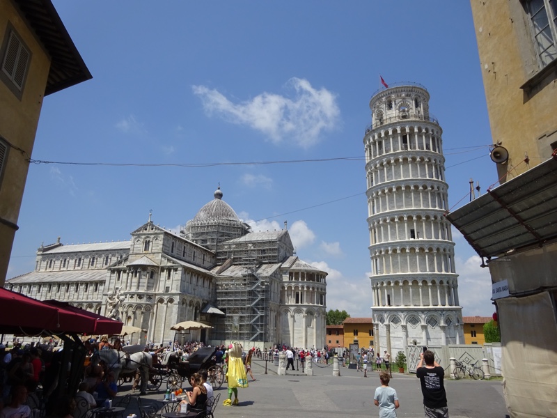 Schiefer Turm in Pisa auf dem Weg nach Korsika 2018